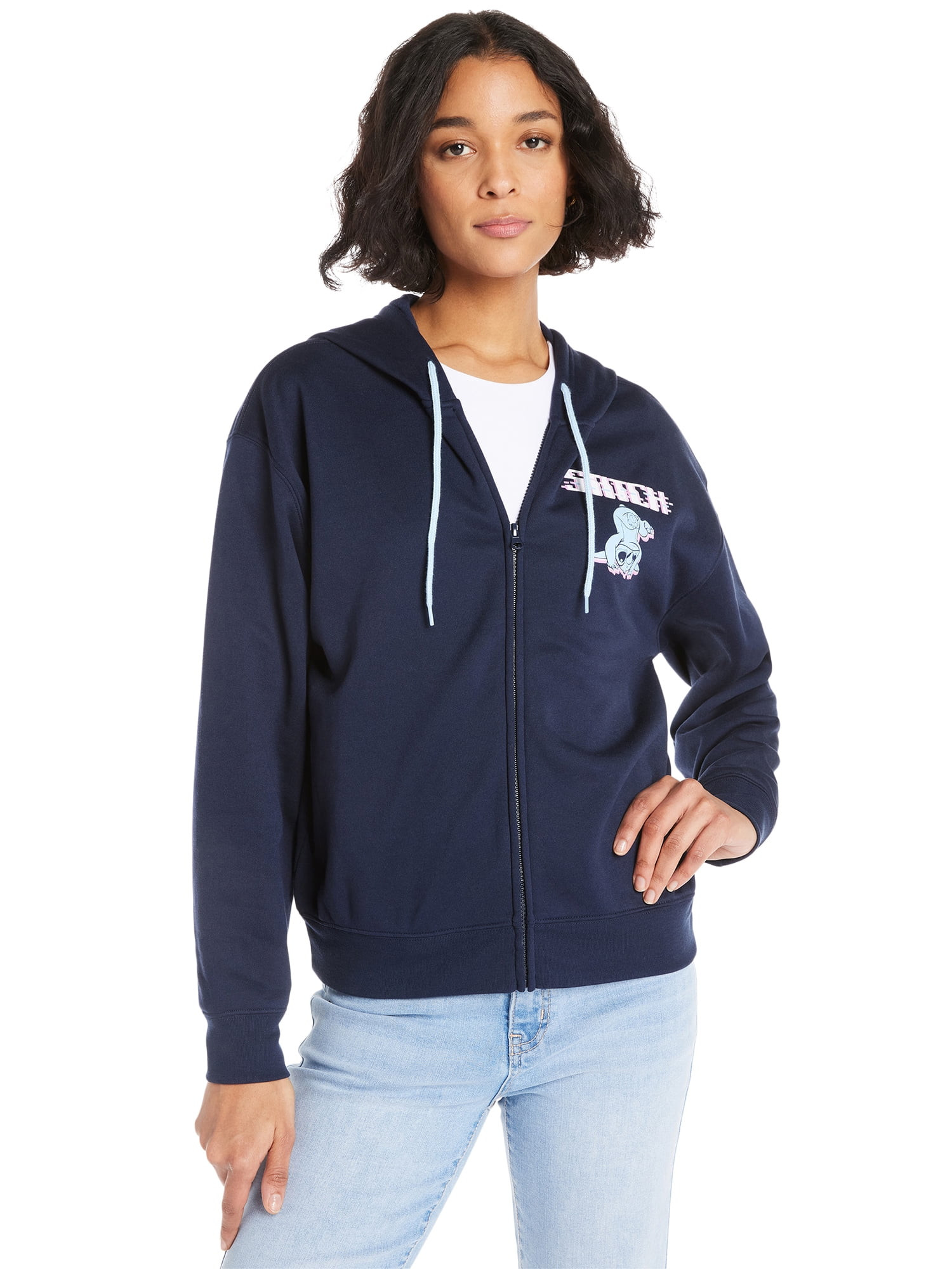 Disney Stitch Juniors Graphic Zip Up Hoodie, Sizes XS-XXXL | Walmart (US)