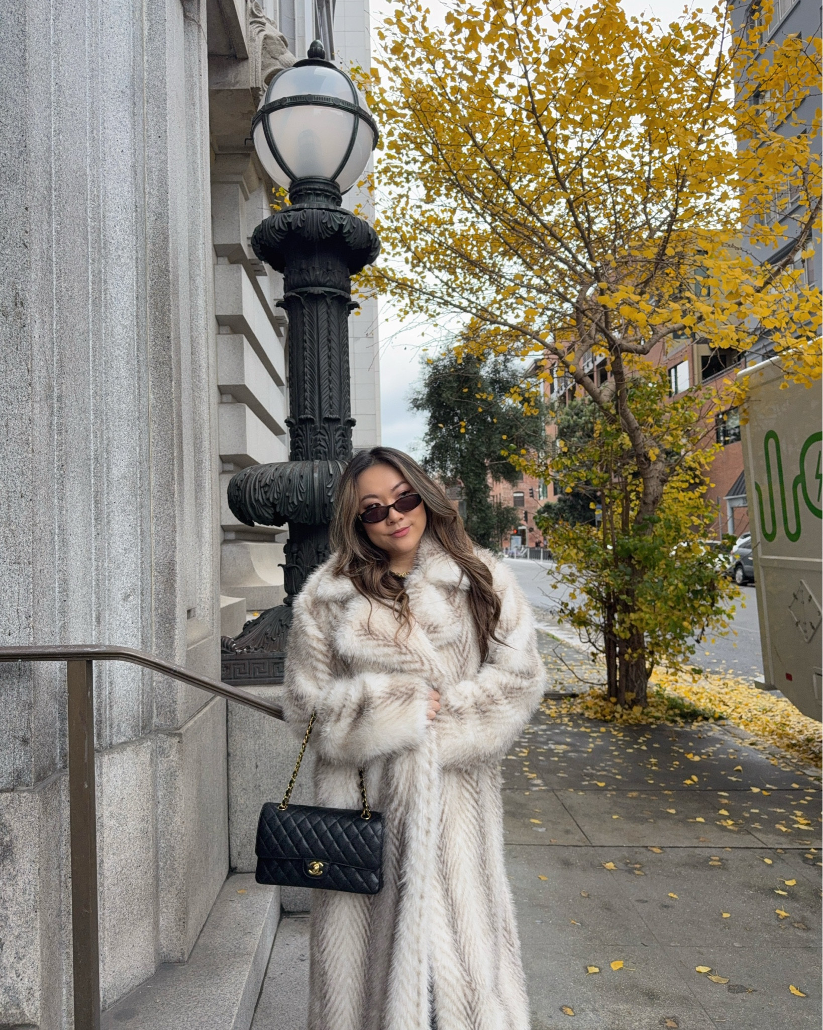 winter outfit strolling in the city