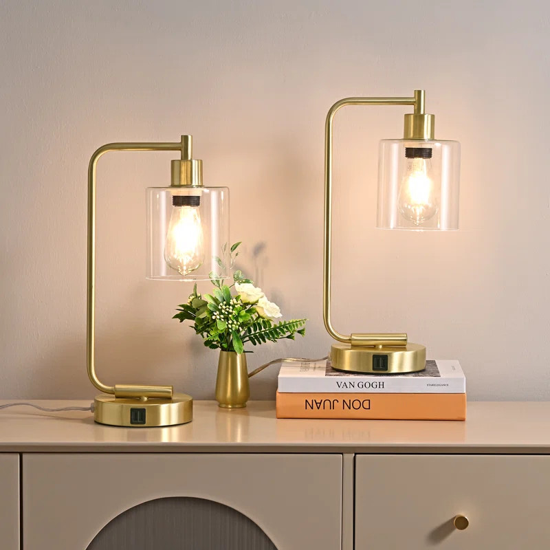 Touch Control Table Lamp Set With USB | Wayfair North America