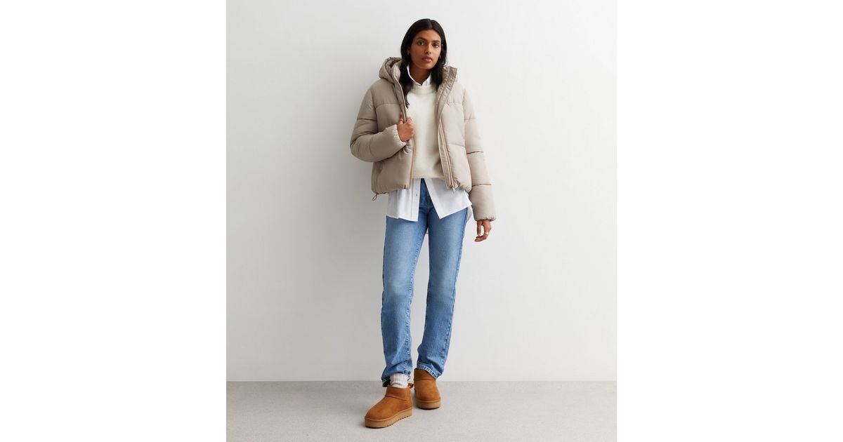 Mink Hooded Puffer Jacket
						
						Add to Saved Items
						Remove from Saved Items | New Look (UK)