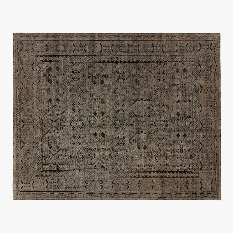Raumont Hand-knotted Brown Detailed Rug 8'x10' + Reviews | CB2 | CB2