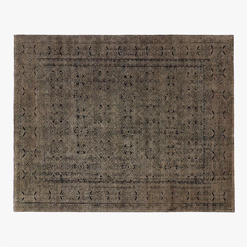 Raumont Hand-knotted Brown Detailed Rug 8'x10' + Reviews | CB2 | CB2