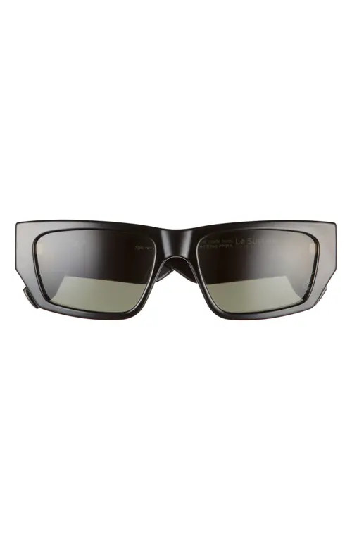 Le Specs Measures 55mm Rectangular Sunglasses in Black at Nordstrom | Nordstrom
