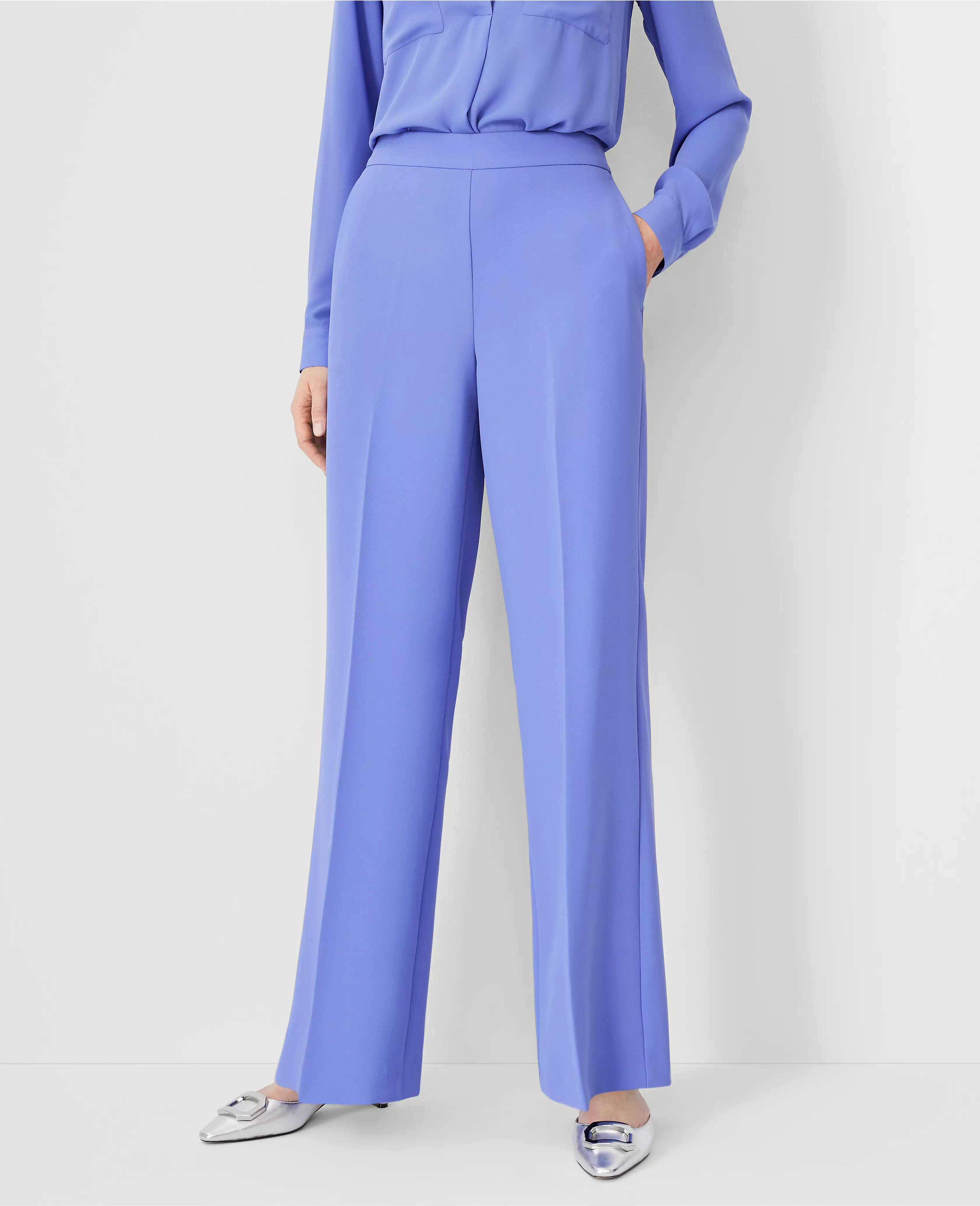 The Wide Leg Pant in Fluid Crepe | Ann Taylor (US)