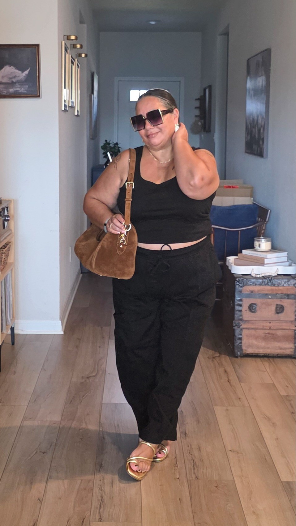 ootd---------------------Wearing xxl in tank and xl in pants.

#LTKSeasonal #LTKOver40 #LTKMidsize