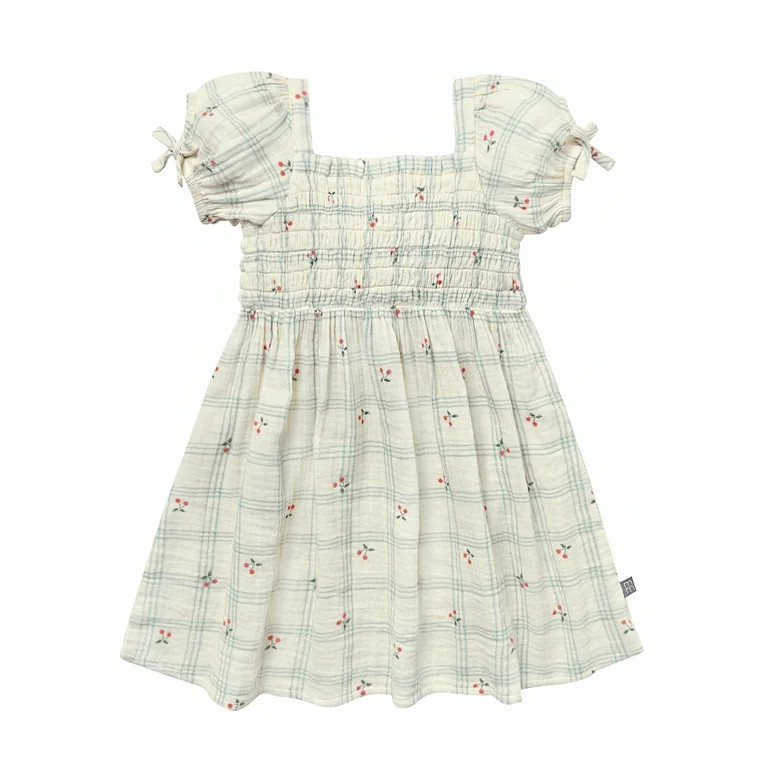 Modern Moments by Gerber Toddler Girl Smocked Dress with Bows, Sizes 12M-5T | Walmart (US)
