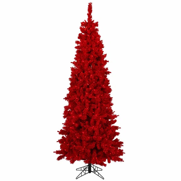 Flocked Red Fir Artificial Christmas Tree | Wayfair Professional