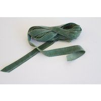 5/8"" Sage Green Velvet Ribbon, Wide Green Velvet Ribbon, Sage Ribbon Trim | Etsy (US)