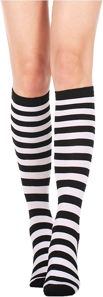 UTTPLL Knee High Athletic Socks Womens Stripe Tube Outdoor Sport Socks Running Baseball Stockings... | Amazon (US)