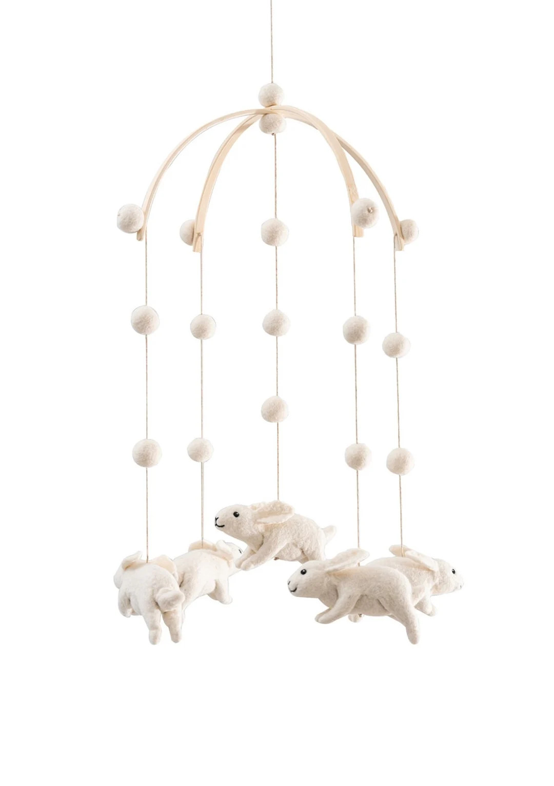 Bunny Mobile: Handmade Wool Felt, Scandinavian Nursery Decor Bunny Mobile — Handmade Wool Felt ... | Etsy (US)