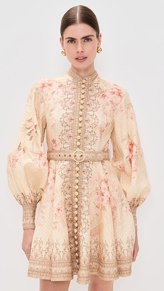 Zimmermann Illuminate Buttoned Mini Dress | Shopbop | Shopbop