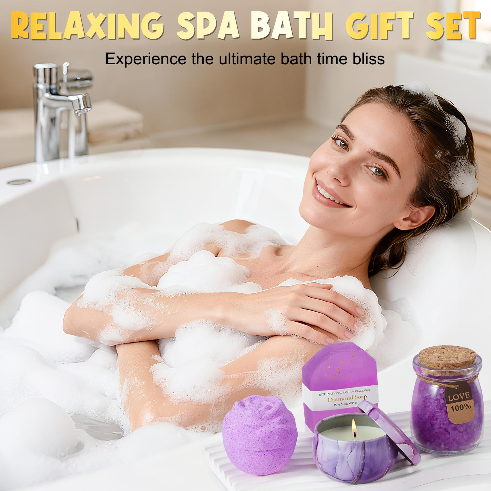 Gift for Mom, Mothers Day Gifts for Mom from Daughter or Son, Lavender Relaxing Spa Gift Baskets ... | Amazon (US)
