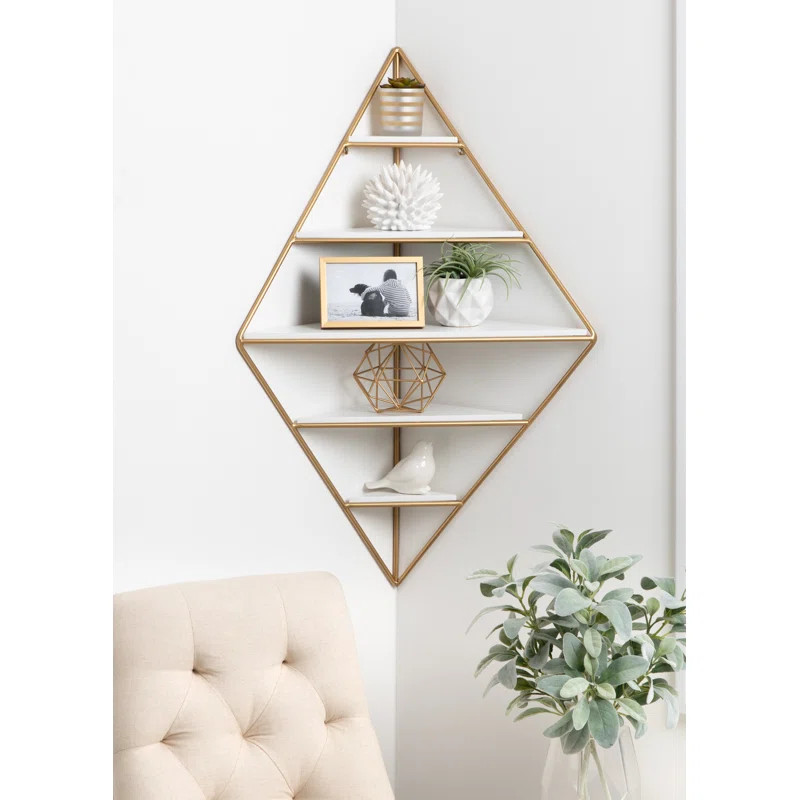 Leroy Decorative Mid Century Modern Corner Wall Shelf | Wayfair North America