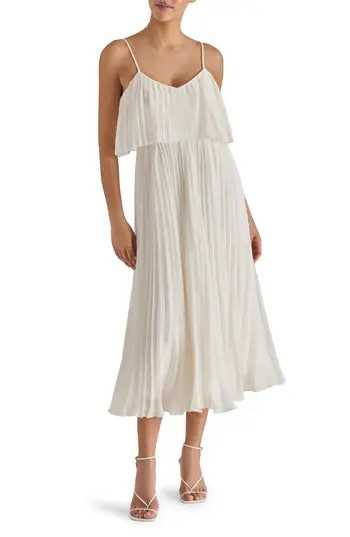 Steve Madden Sakura Pleated Dress in Marshmallow at Nordstrom Rack, Size 14 | Nordstrom Rack