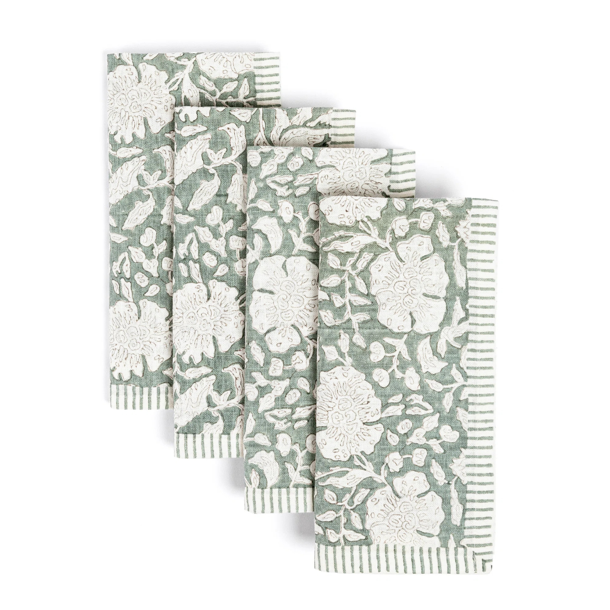 over&back Hand-Blocked Printed Cotton Cloth Napkins | Wayfair North America