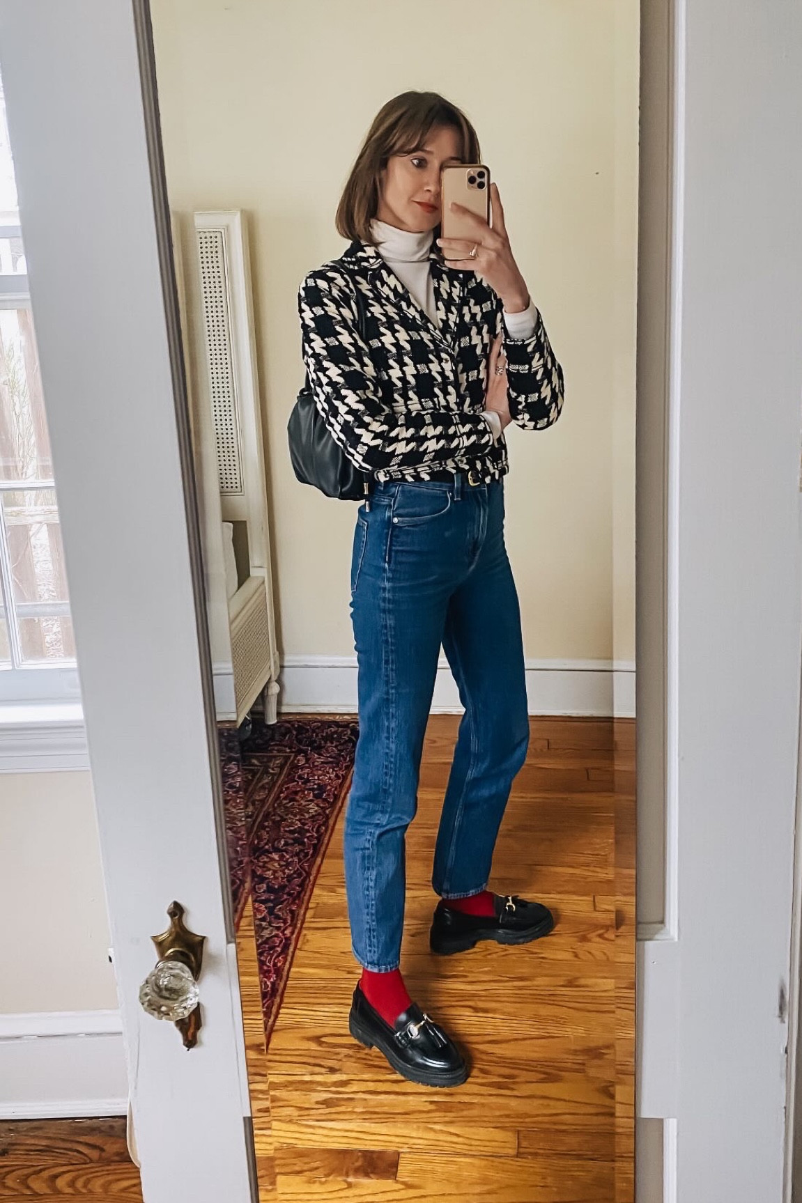 These red socks are an inexpensive & easy way to spice up a casual outfit with loafers & a houndstooth jacket. ❤️

#LTKSeasonal #LTKsalealert #LTKfindsunder50