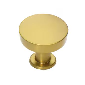 Origin 21 Vero 1-1/4-in Brushed Gold Round Transitional Cabinet Knob | Lowe's