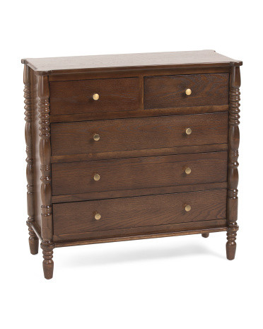 32x32 5 Drawer Spindle Dresser | TJ Maxx