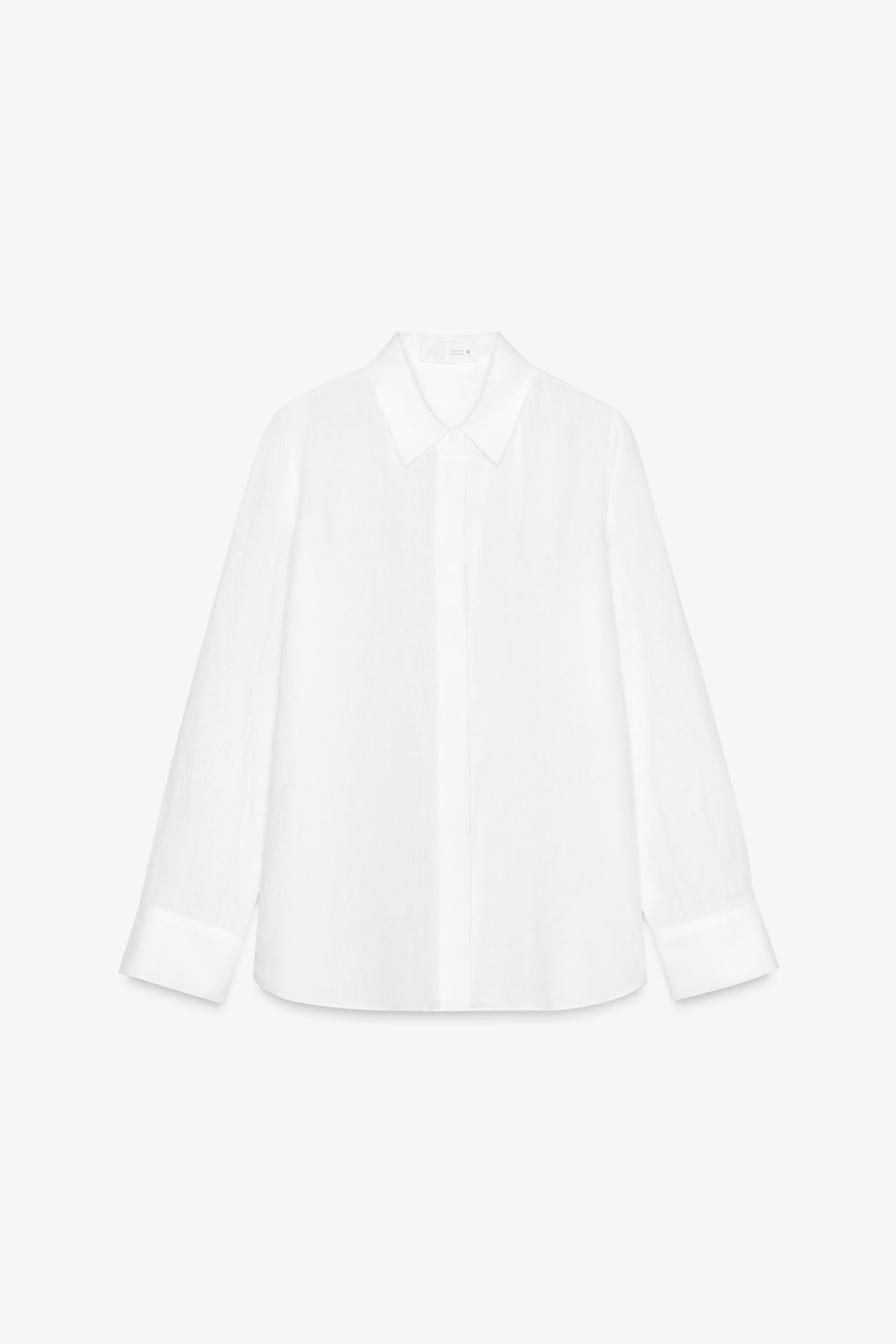 100% LINEN SHIRT ZW COLLECTION | Zara US