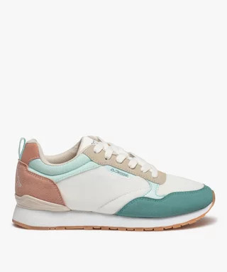 Baskets femme colorées toile et suédine – Kappa Electraw | Gemo