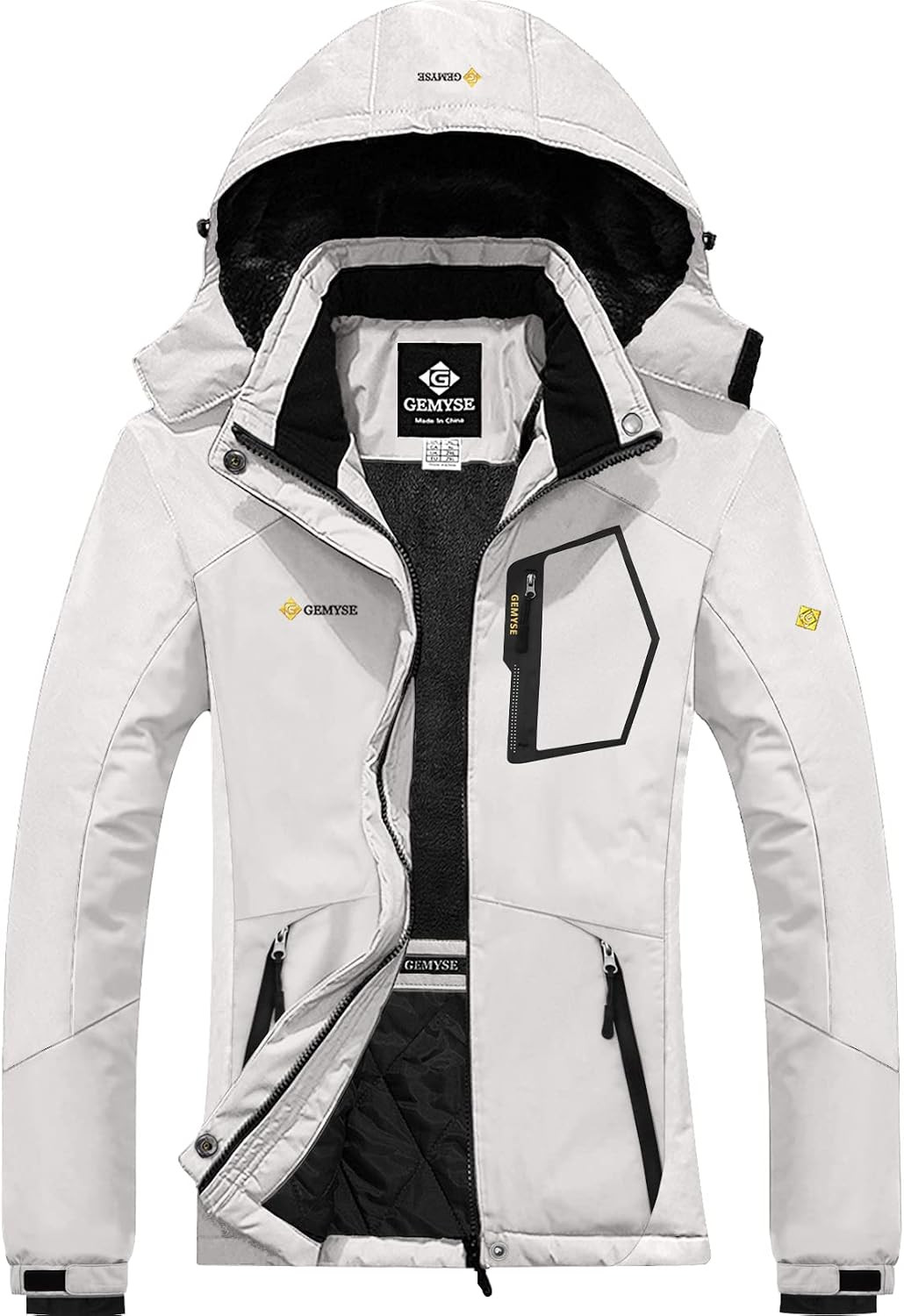 Amazon.com: GEMYSE Women's Mountain Waterproof Ski Snow Jacket Winter Windproof Rain Jacket (Pure... | Amazon (US)