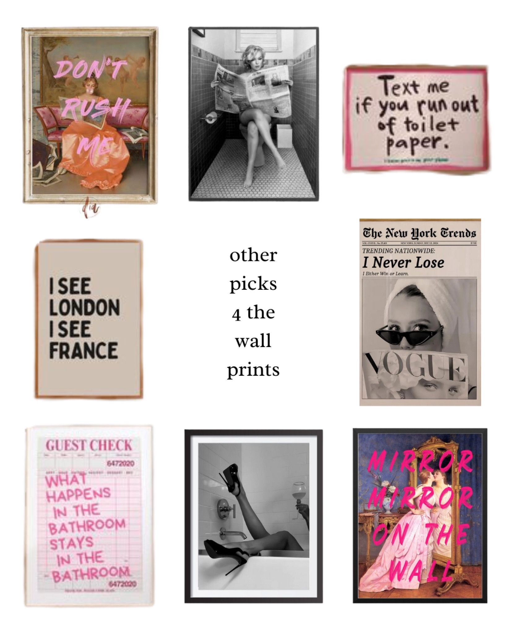 powder room prints 

#LTKMostLoved #LTKHome #LTKFindsUnder50