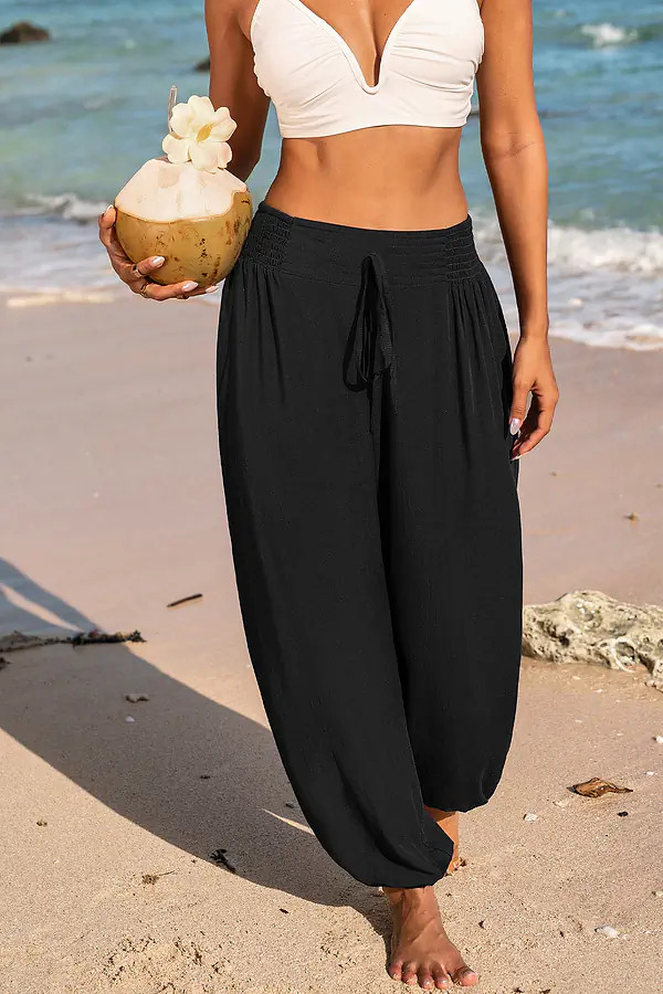 Pool Time Black Pants | Cupshe US