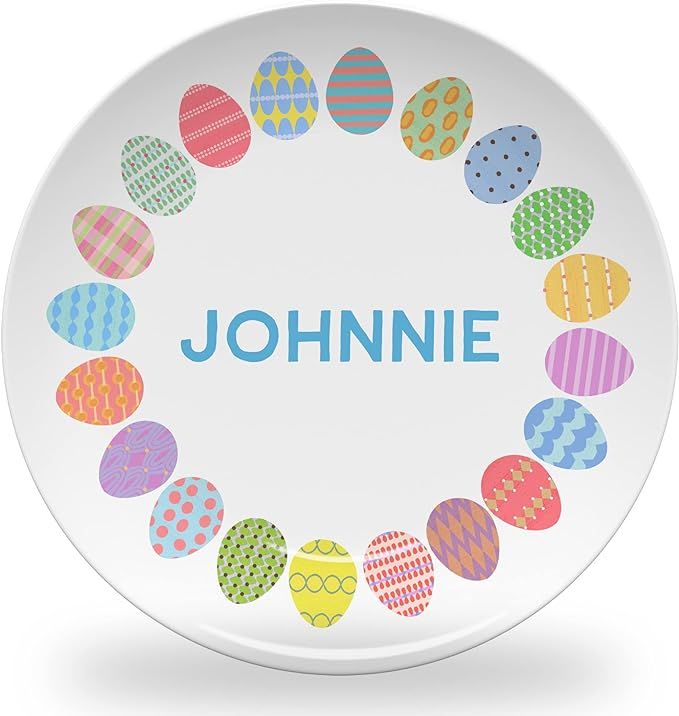 Tiny Expressions - Personalized Easter Egg Plate for Kids with Customized Name | BPA Free | Dishw... | Amazon (US)