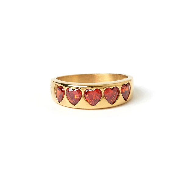 J'adore Gold Ring - Red | Arms Of Eve