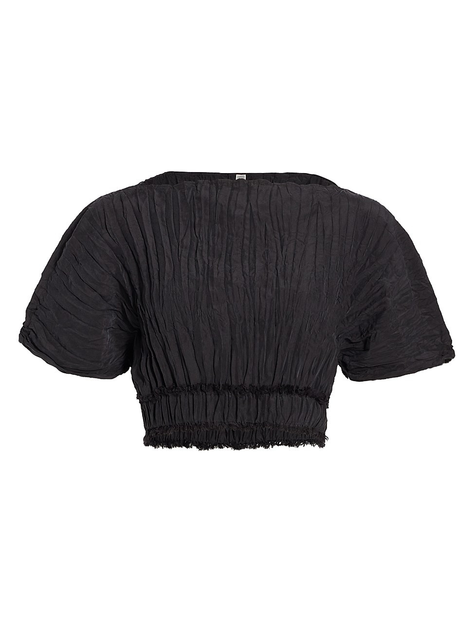 Crinkled Silk Crop Top | Saks Fifth Avenue