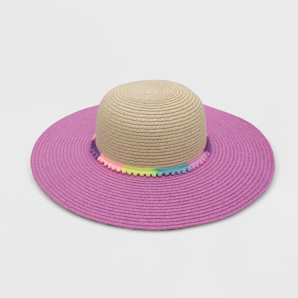 Toddler Girls' Pom Pom Floppy Hat - Cat & Jack™ 12-24M | Target