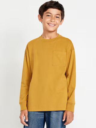 Oversized Long-Sleeve Pocket T-Shirt for Boys | Old Navy (US)