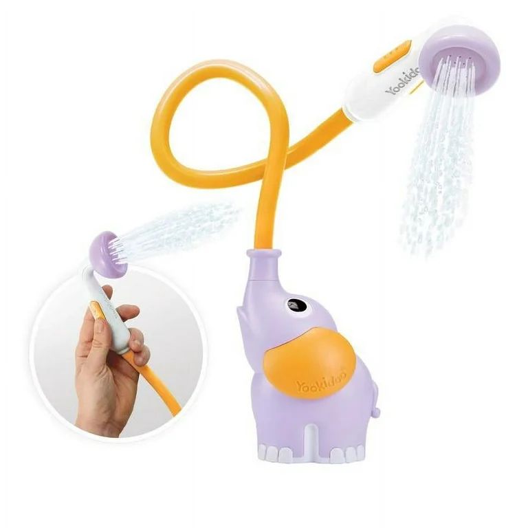 Yookidoo Elephant Baby Bath Shower Head - Bathtub Toy for Newborn Babies in Tub Or Sink (Purple) | Walmart (US)