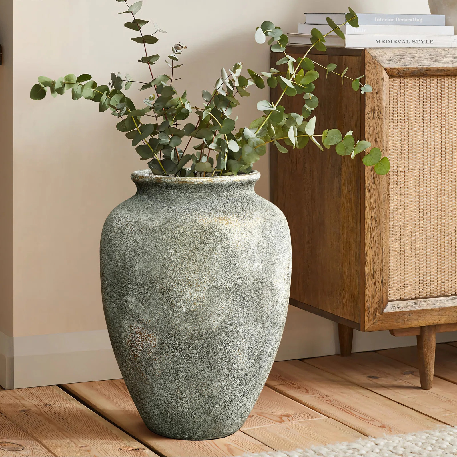 Rustic Gold and Brown Terracotta  Tall Urn Vase | Wayfair North America