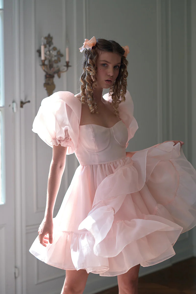 The Castle Pink Bebe Bloom Dress | Selkie Collection