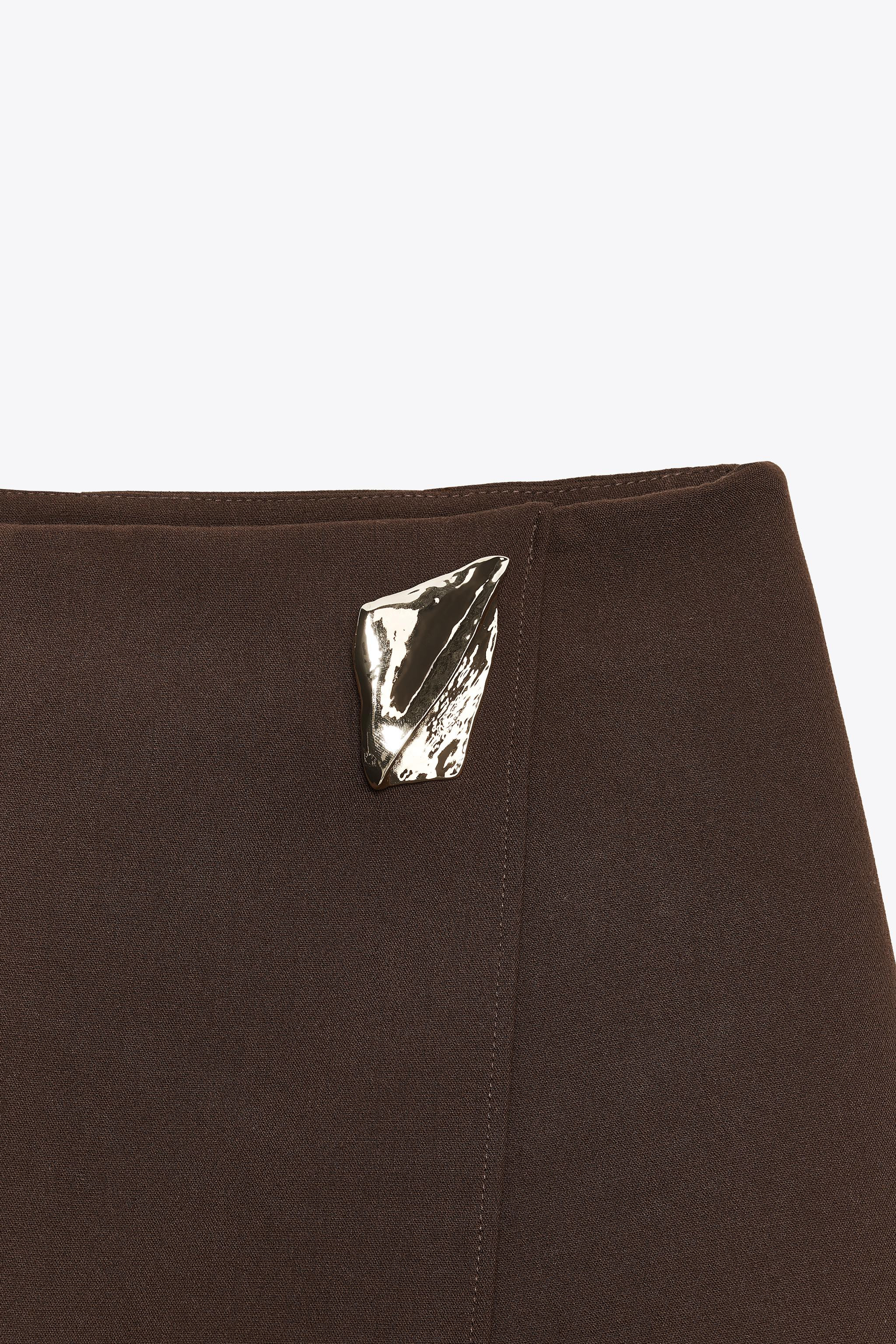 ASYMMETRICAL CULOTTE SKIRT WITH APPLIQUE | Zara US
