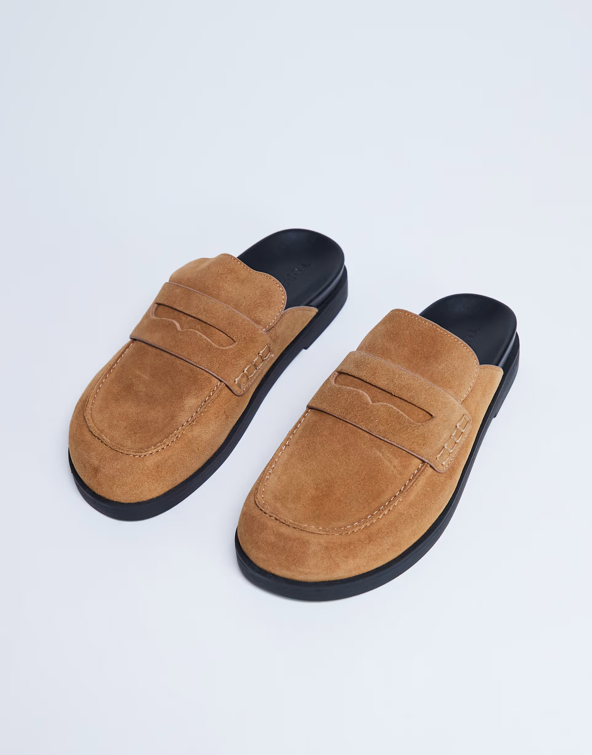 Topshop Addie real suede mule loafer in tan | ASOS (Global)