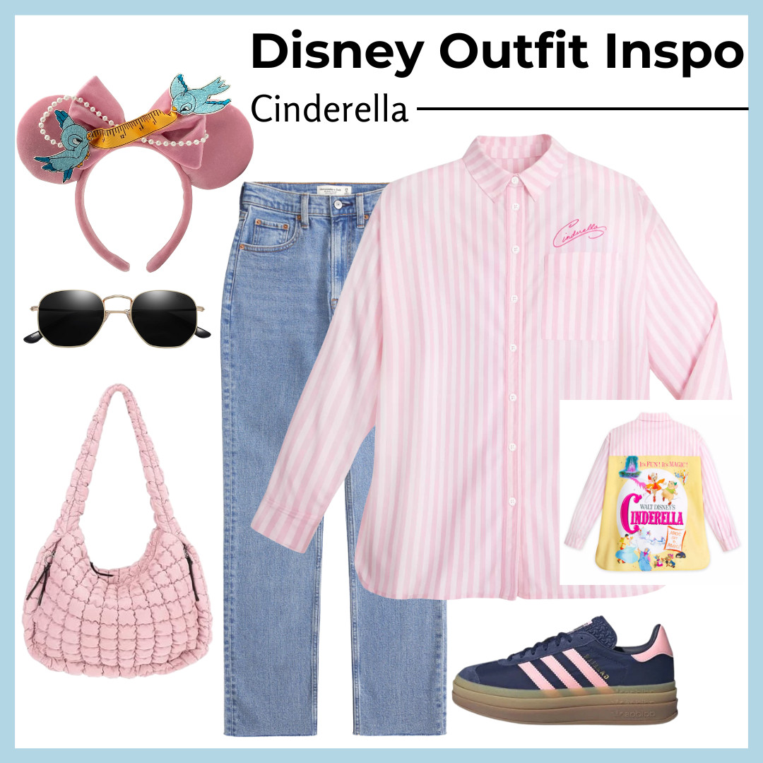 Celebrating Cinderella’s 75th anniversary with these cute, magical looks! 💙👠 Perfect for a day at the parks or adding a little fairytale charm to your everyday wardrobe. 💫 #DisneyStyle #Cinderella75 #DisneyMomFashion #LTKFinds 

 #LTKTravel #LTKFamily