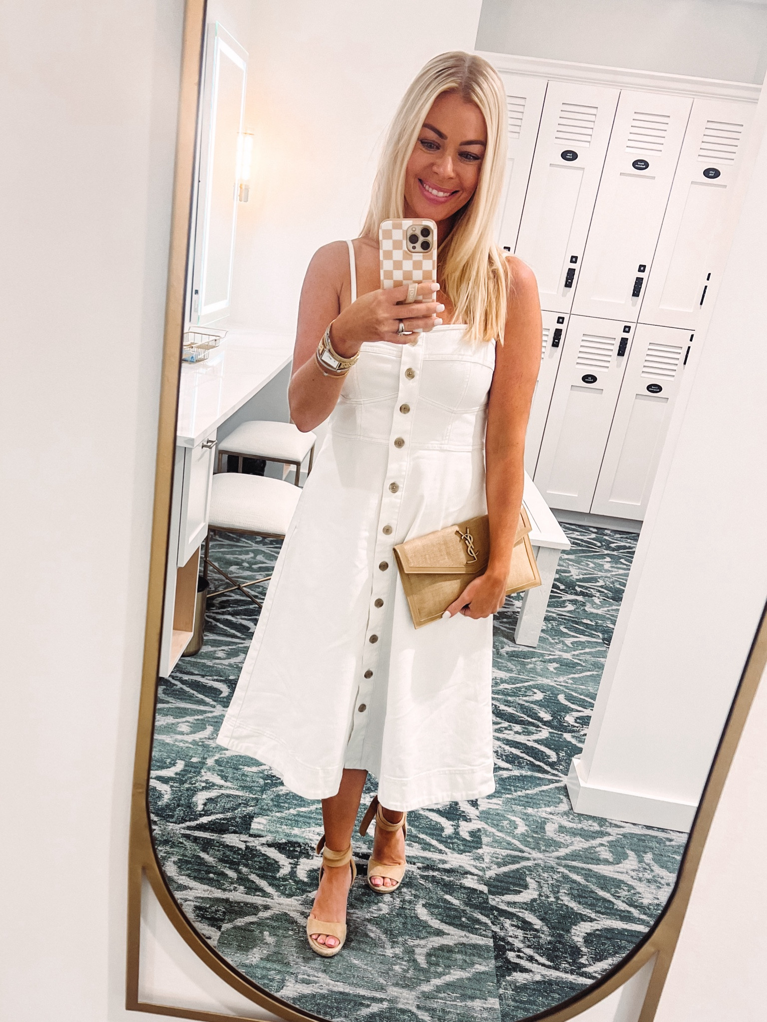 Last night’s fit check for Father’s Day 🤍 This @targetstyle white denim dress is perfect for summer events + is only $35!



#LTKFindsUnder50 #LTKOver40 #LTKStyleTip