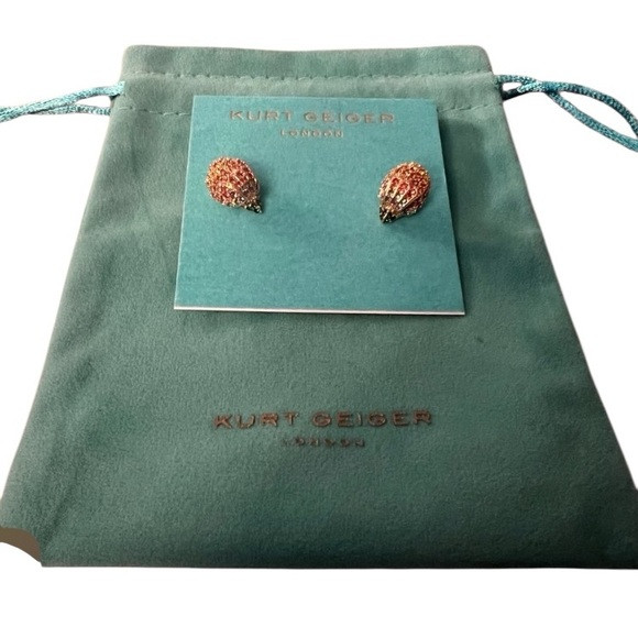 Kurt Geiger Eagle Head Gold and Multicolor Stud Earrings. NWT Dustbag | Poshmark