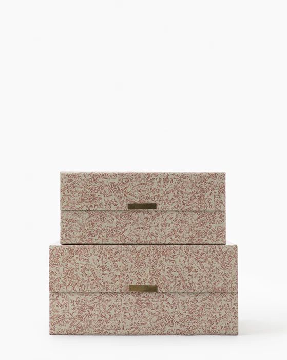 Gray Floral Storage Box | McGee & Co.