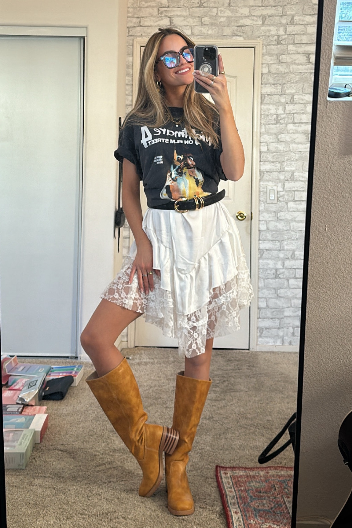 Shop the outfit… I couldn’t find the link to the shirt to chose one similar in colors🫶🏼 !! 

#LTKShoeCrush #LTKSeasonal #LTKGiftGuide