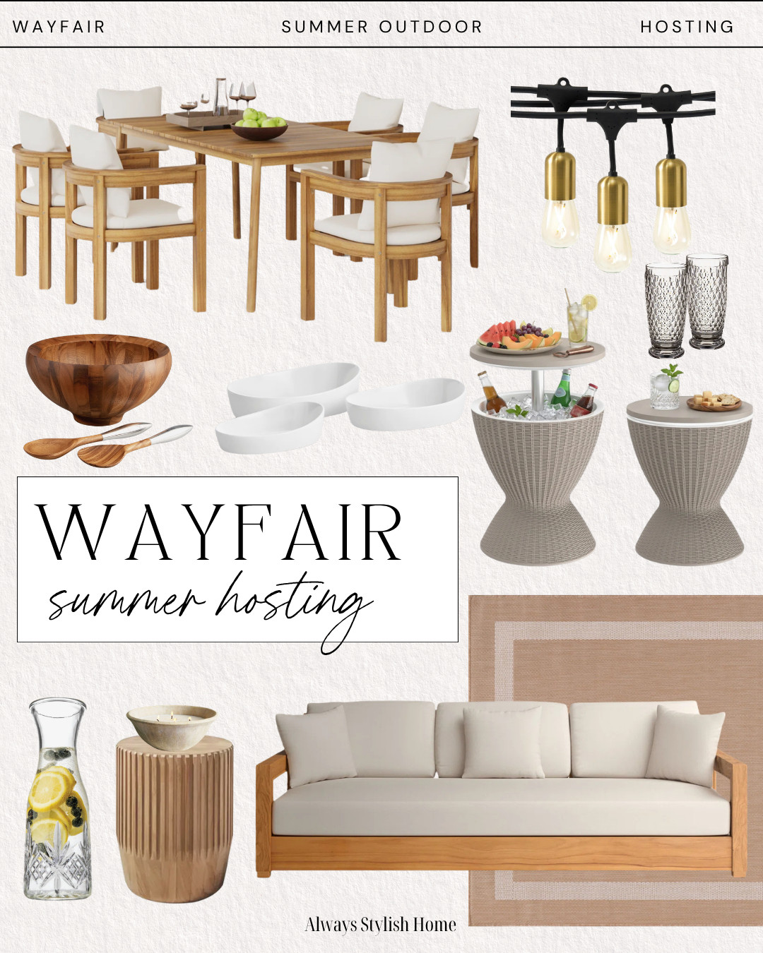 Wayfair summer hosting essentials ☀️✨ creating that effortless, elevated outdoor setup without overspending 🤍 from chic dining sets to cozy lounge moments—this is your sign to host more this summer . wayfair summer hosting, outdoor hosting ideas, patio decor ideas, backyard entertaining ideas, outdoor dining setup, summer tablescape ideas, neutral outdoor decor, backyard oasis ideas, hosting essentials outdoor, patio furniture ideas, affordable outdoor decor, summer party setup, outdoor living inspiration 

 #LTKSeasonal #LTKHome #LTKSaleAlert