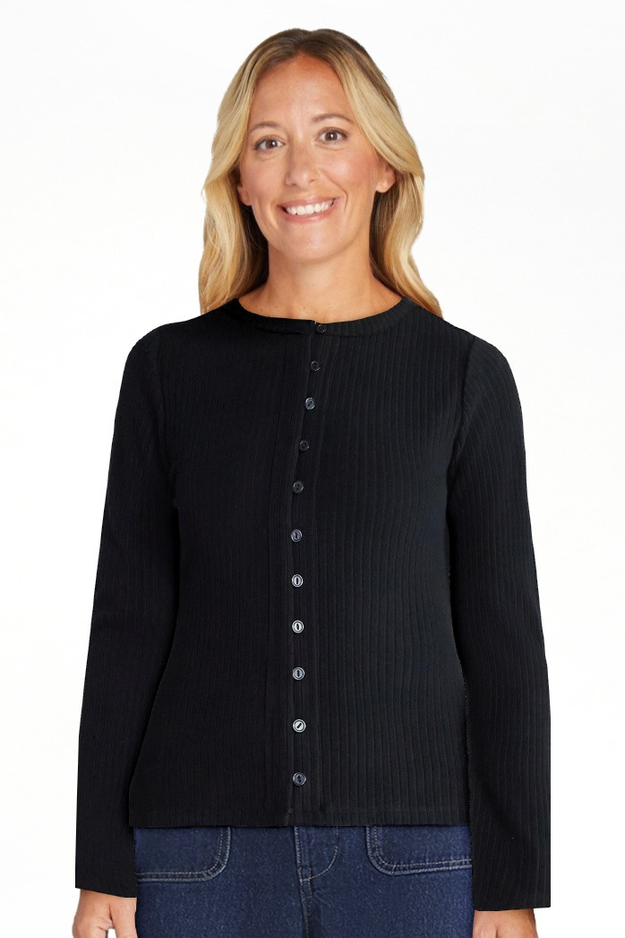 Madden NYC Women's Button Up Ribbed Top with Long Sleeves, Sizes XXS-XXL | Walmart (US)