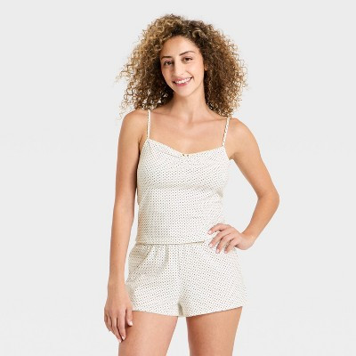 Women's Jersey Tank and Shorts Pajama Set - Wild Fable™ Pink S | Target
