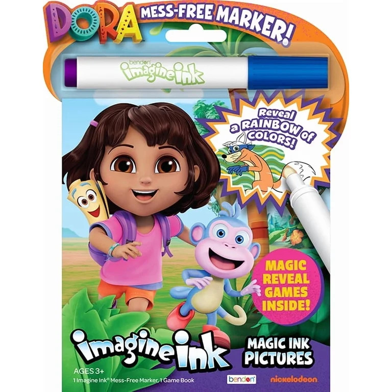 Dora the Explorer 16-Page Imagine Ink Coloring and Activity Book with Mess-Free Marker, by Bendon | Walmart (US)