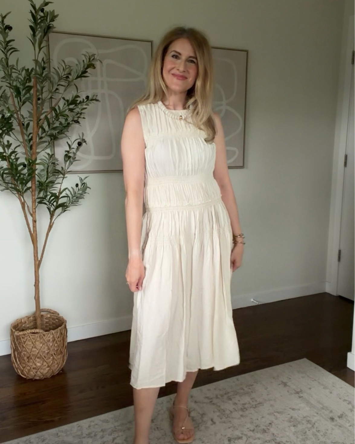 Love this romantic smocked dress! Reminds me of free people for just $25. Not see through but wear nude undergarments. Smooth and stretchy. Love. #walmartfashion

#LTKOver40 #LTKSeasonal