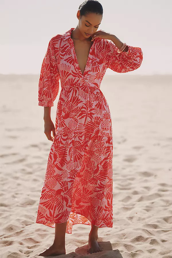 The Carolita Printed Tiered Shirt Dress by Celandine | Anthropologie (US)