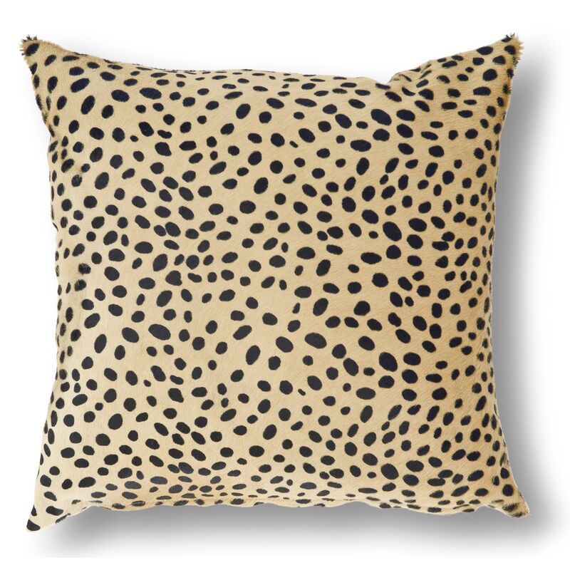 Cheetah Pillow, Beige | One Kings Lane
