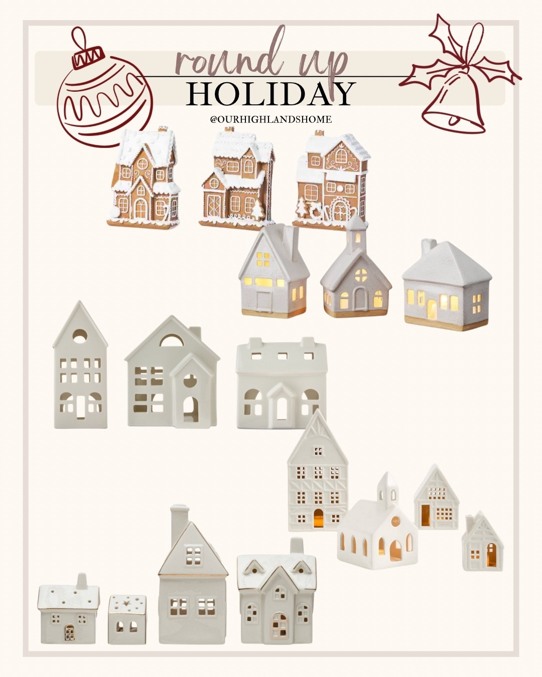 high and low priced christmas villages. a christmas decor staple 

#LTKHoliday #LTKHome #LTKSeasonal